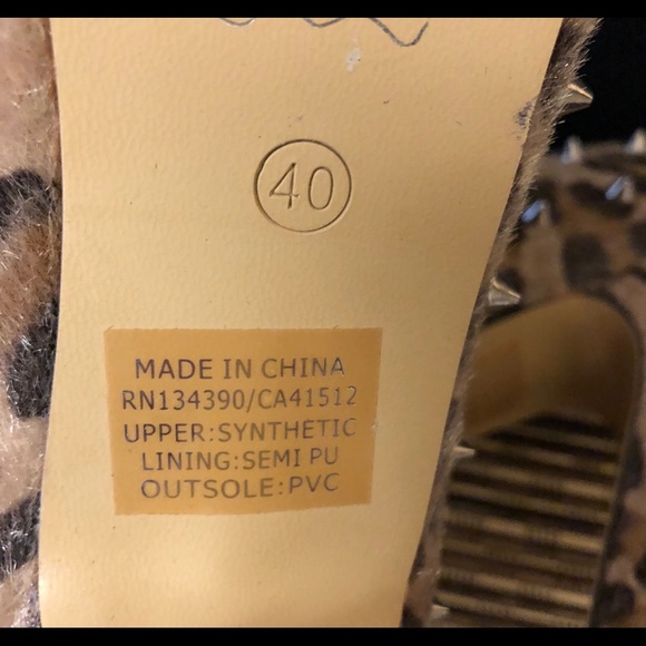 NWOB JustFab Spikes &!Leopard Print Sexy Heels - Picture 8 of 8